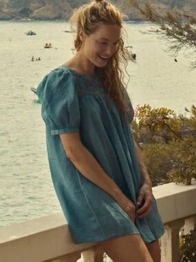 DOEN Medallion Blue Micah Dress S